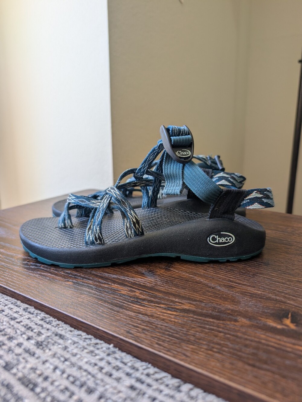 Chaco ZX/2 Teal Blue Green Black Outdoor Sports Trail Hiking Sandals